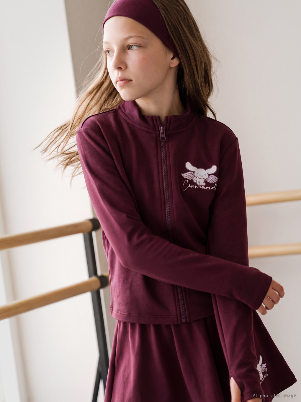 Cinnamoroll Printed Girls' Soft Touch Sweatshirt