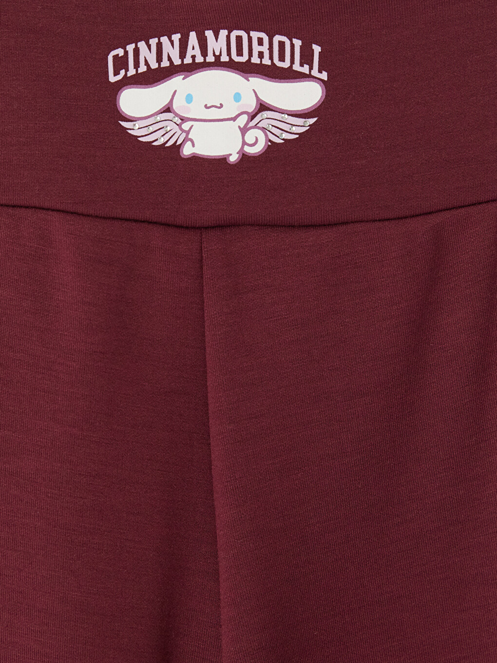 Bordo Cinnamoroll Baskılı Kız Çocuk Soft Touch Eşofman Altı-3