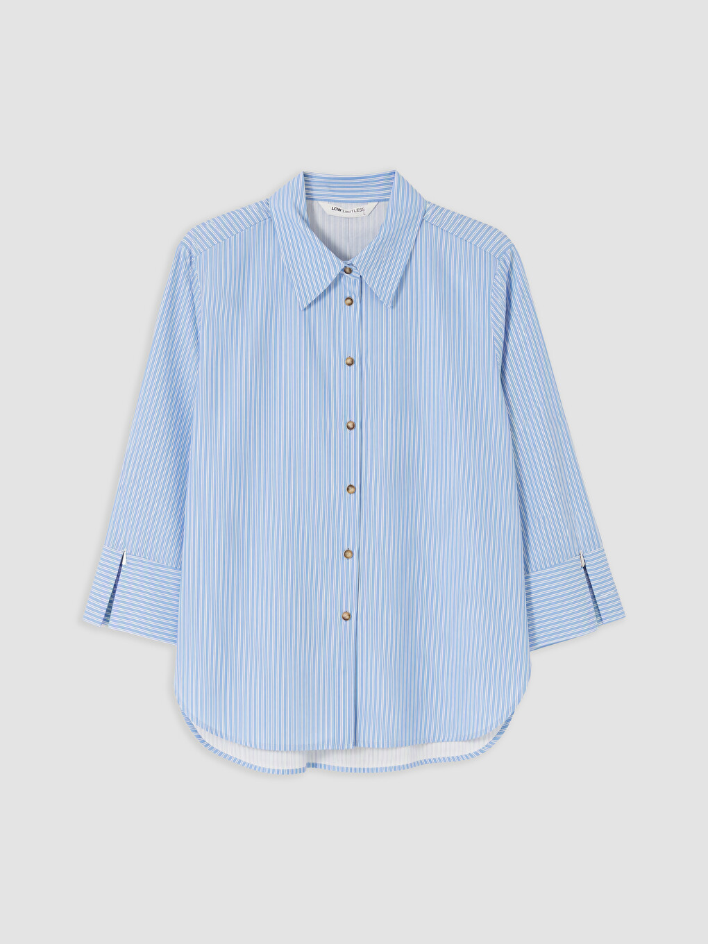 Woman Blue Shirt
