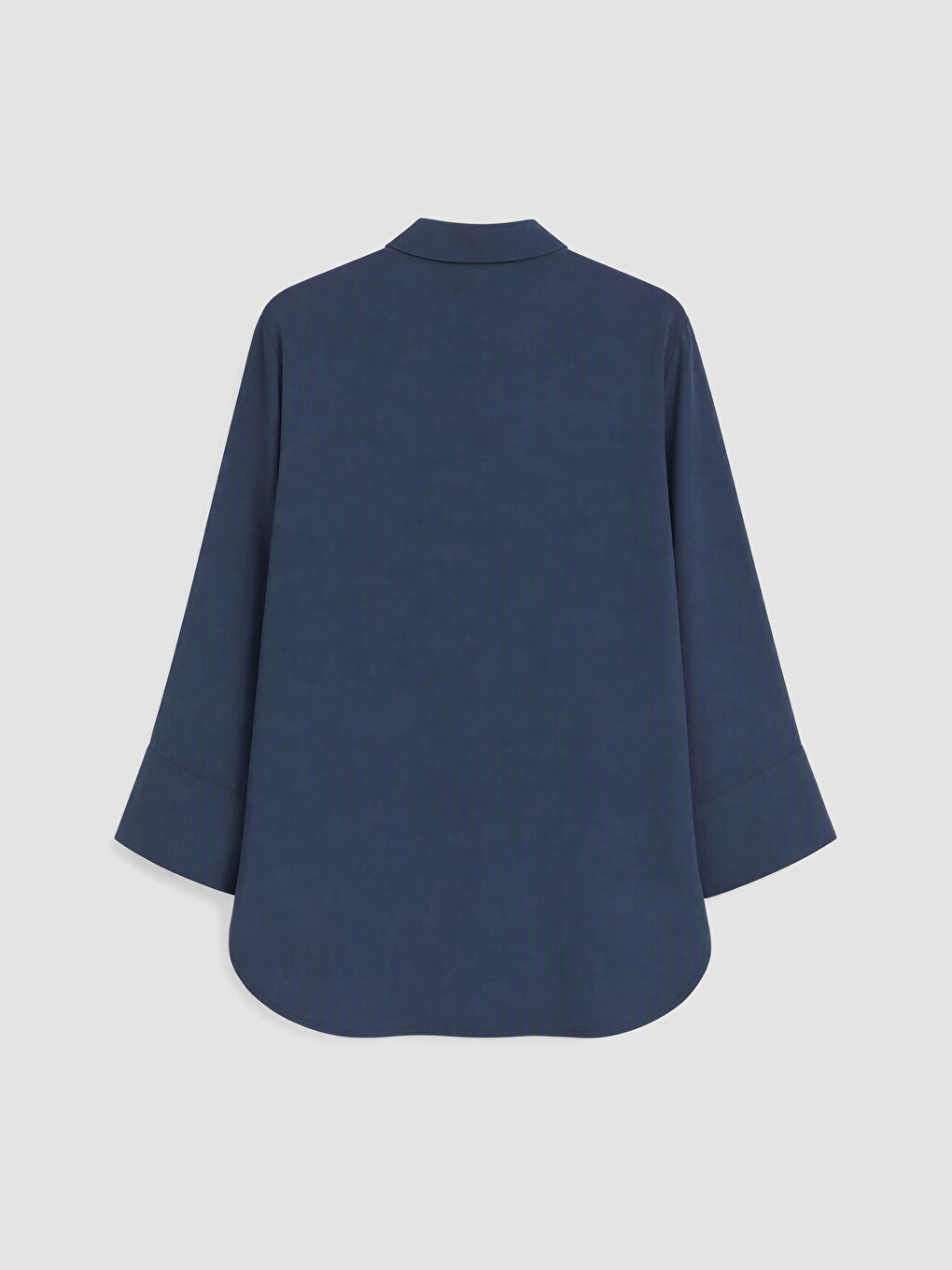 Lacivert Oversize Modal Karışımlı Gömlek-2