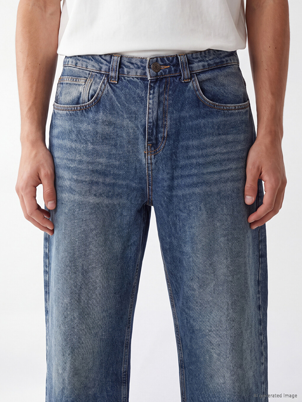 İndigo Ekstra Loose Fit Erkek Jean Pantolon-2