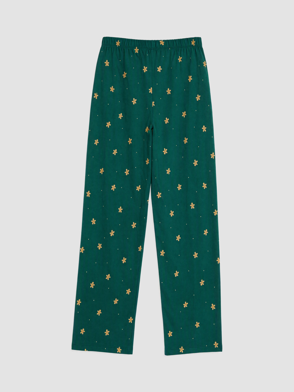 Yeşil Kurabiye Adam Baskılı Kadın Pijama Takımı-4