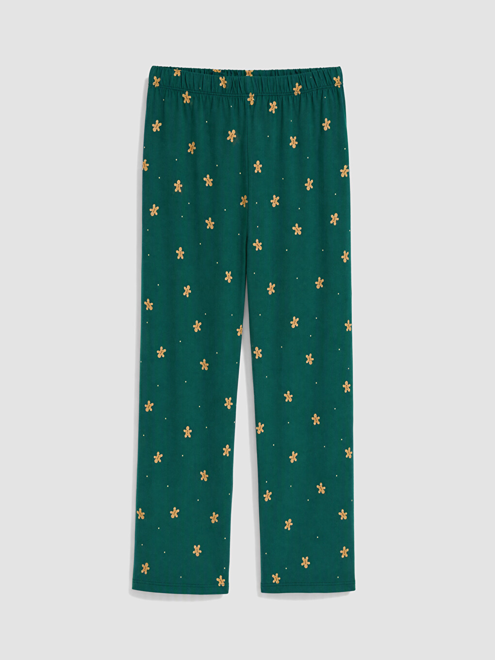 Yeşil Kurabiye Adam Baskılı Kadın Pijama Takımı-6