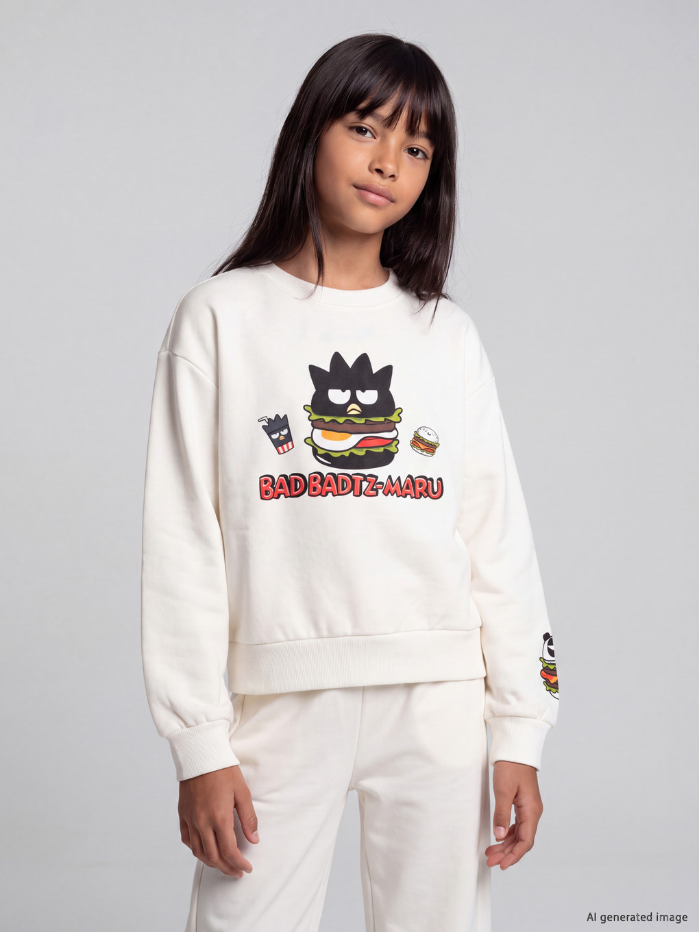 Bad Badtz-maru Printed Girls' Tracksuit Set-1