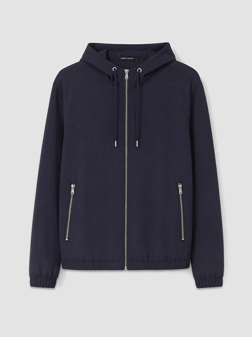 Lacivert Kapüşonlu Erkek Fermuarlı Sweatshirt-4