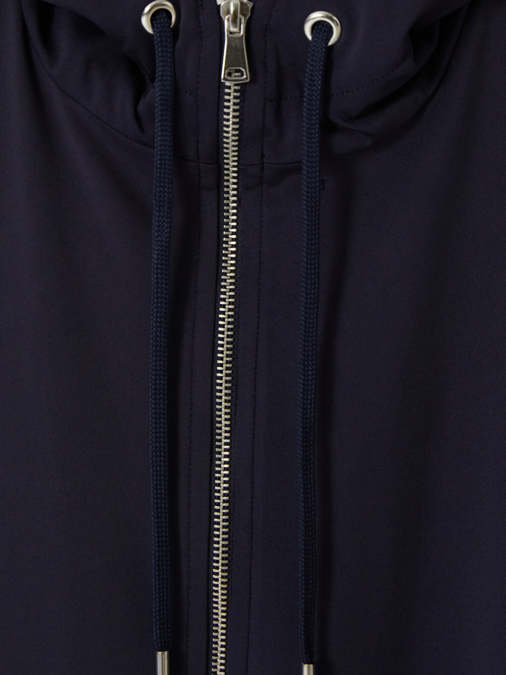 Lacivert Kapüşonlu Erkek Fermuarlı Sweatshirt-6