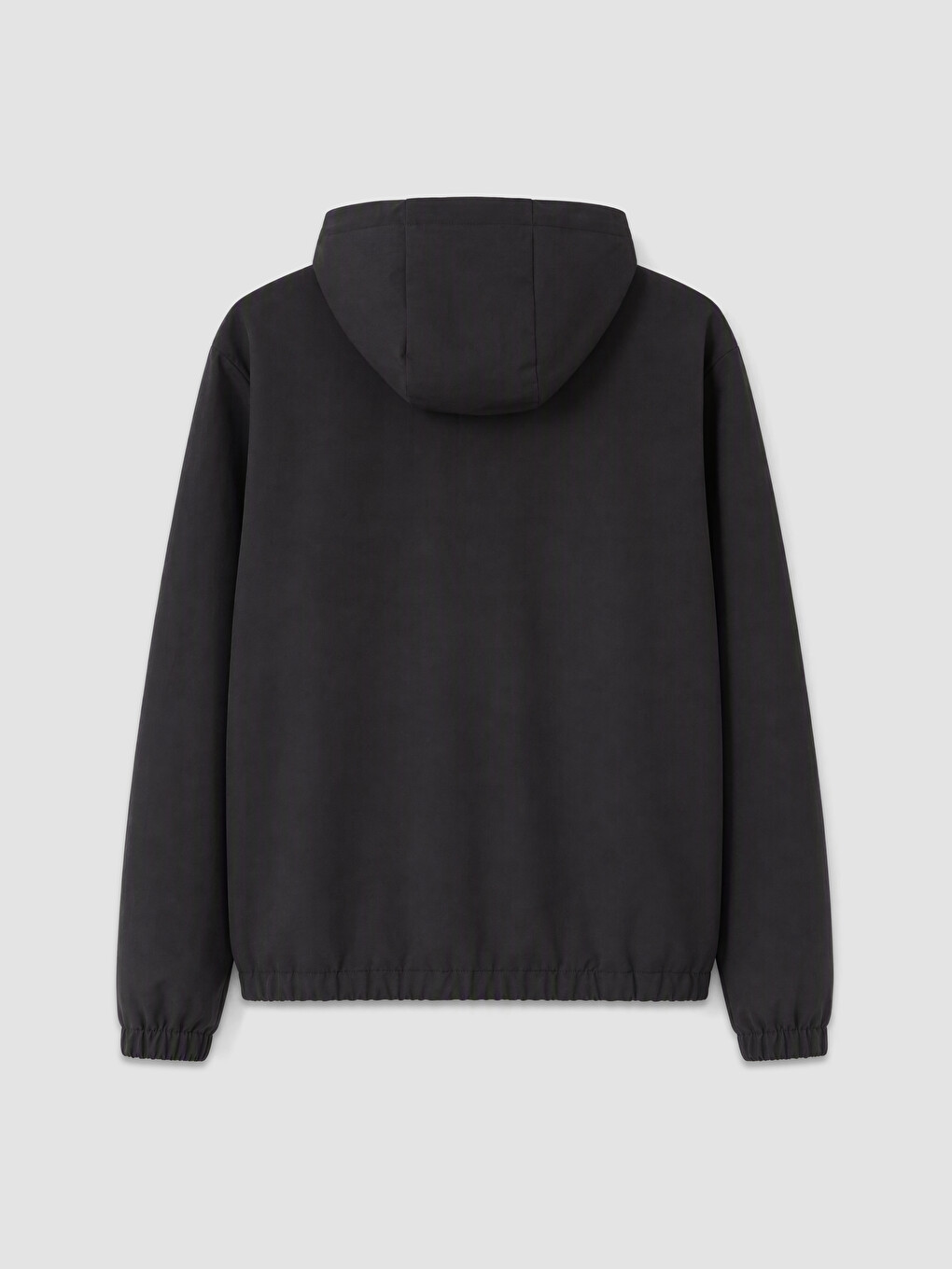 Siyah Kapüşonlu Erkek Fermuarlı Sweatshirt-5