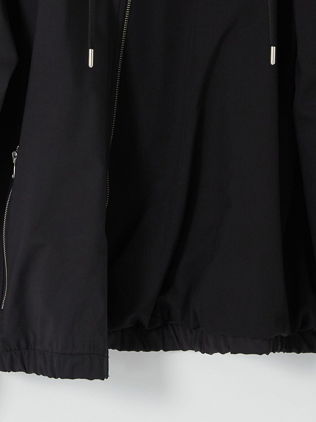 Siyah Kapüşonlu Erkek Fermuarlı Sweatshirt-7