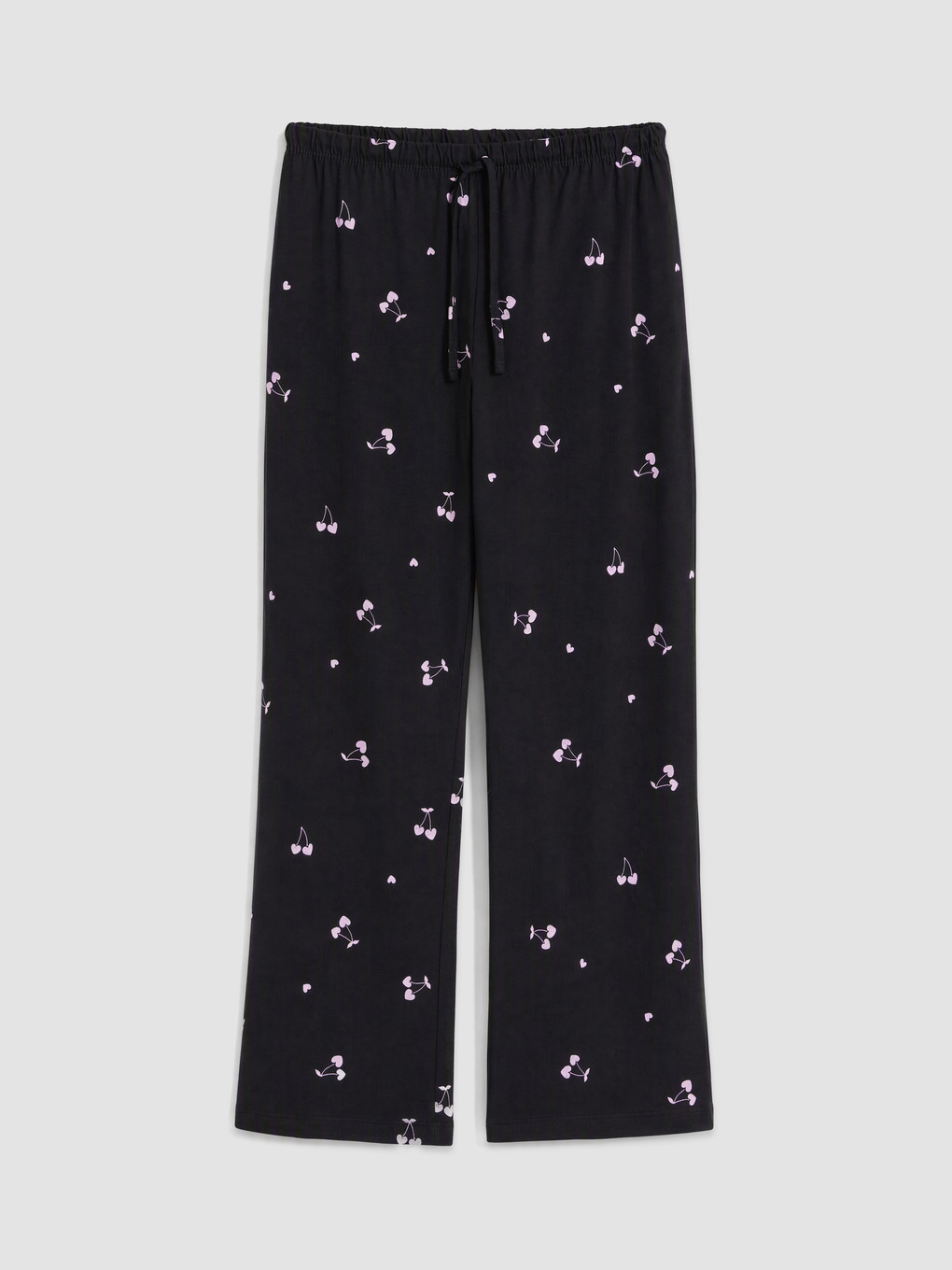 Siyah Desenli Kadın Pijama Altı