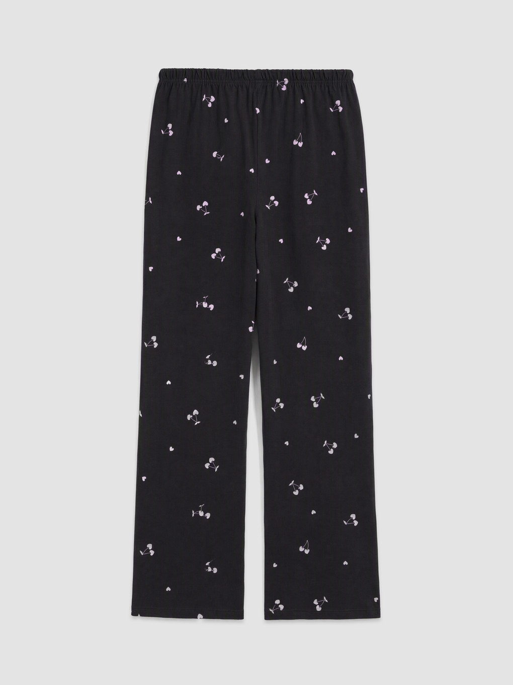 Siyah Desenli Kadın Pijama Altı-1