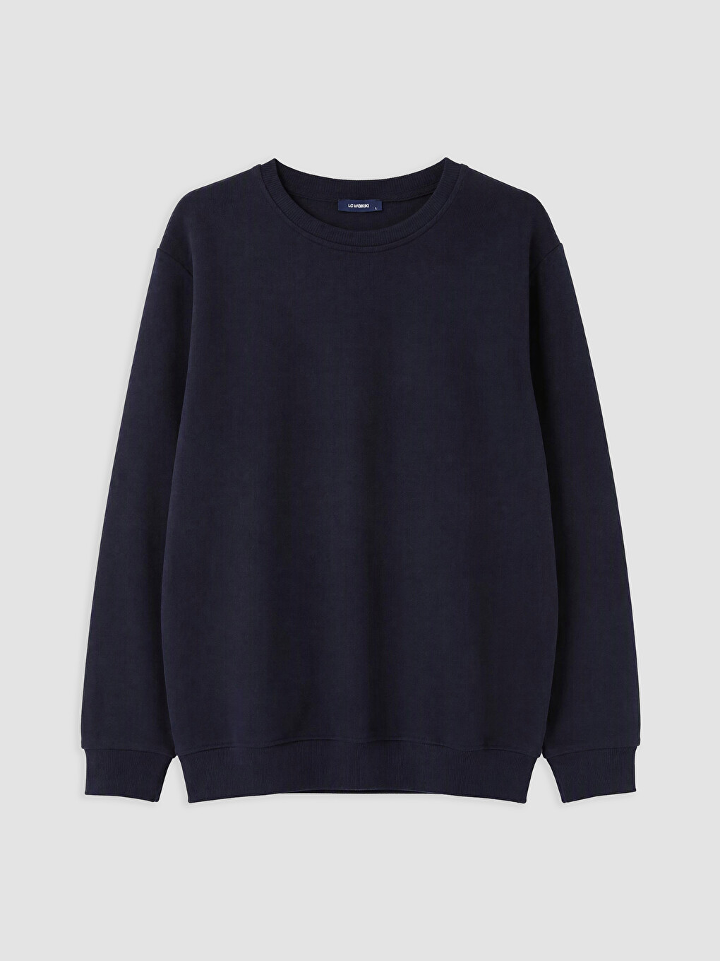 Lacivert Bisiklet Yaka Erkek Sweatshirt