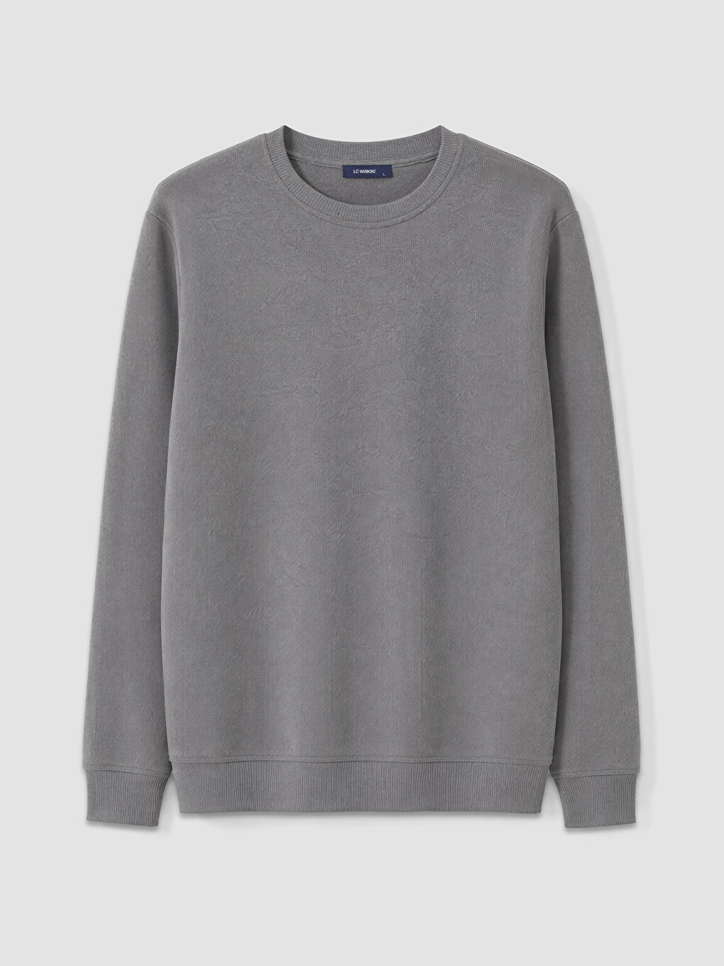 Antrasit Bisiklet Yaka Erkek Sweatshirt