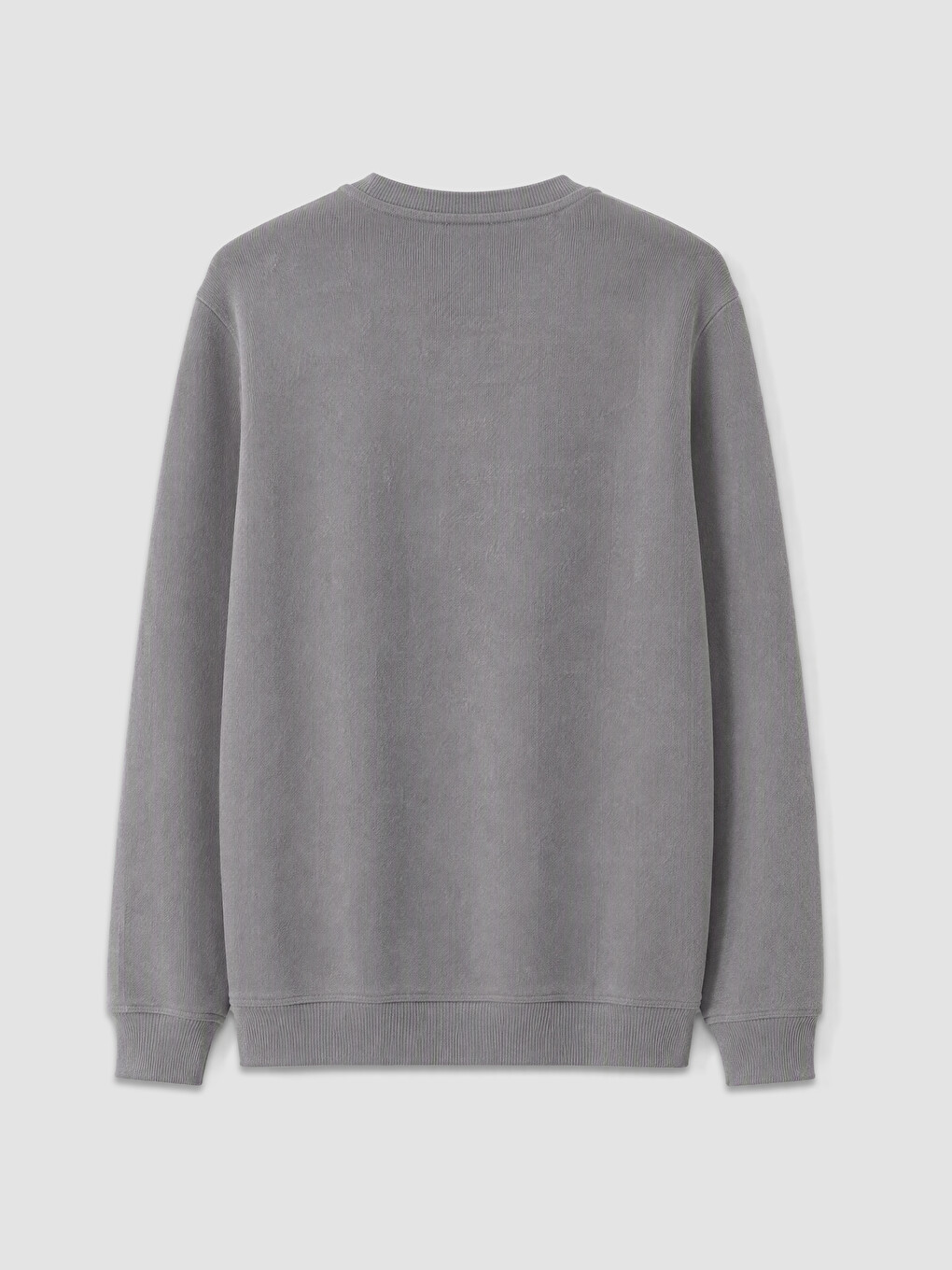 Antrasit Bisiklet Yaka Erkek Sweatshirt-1