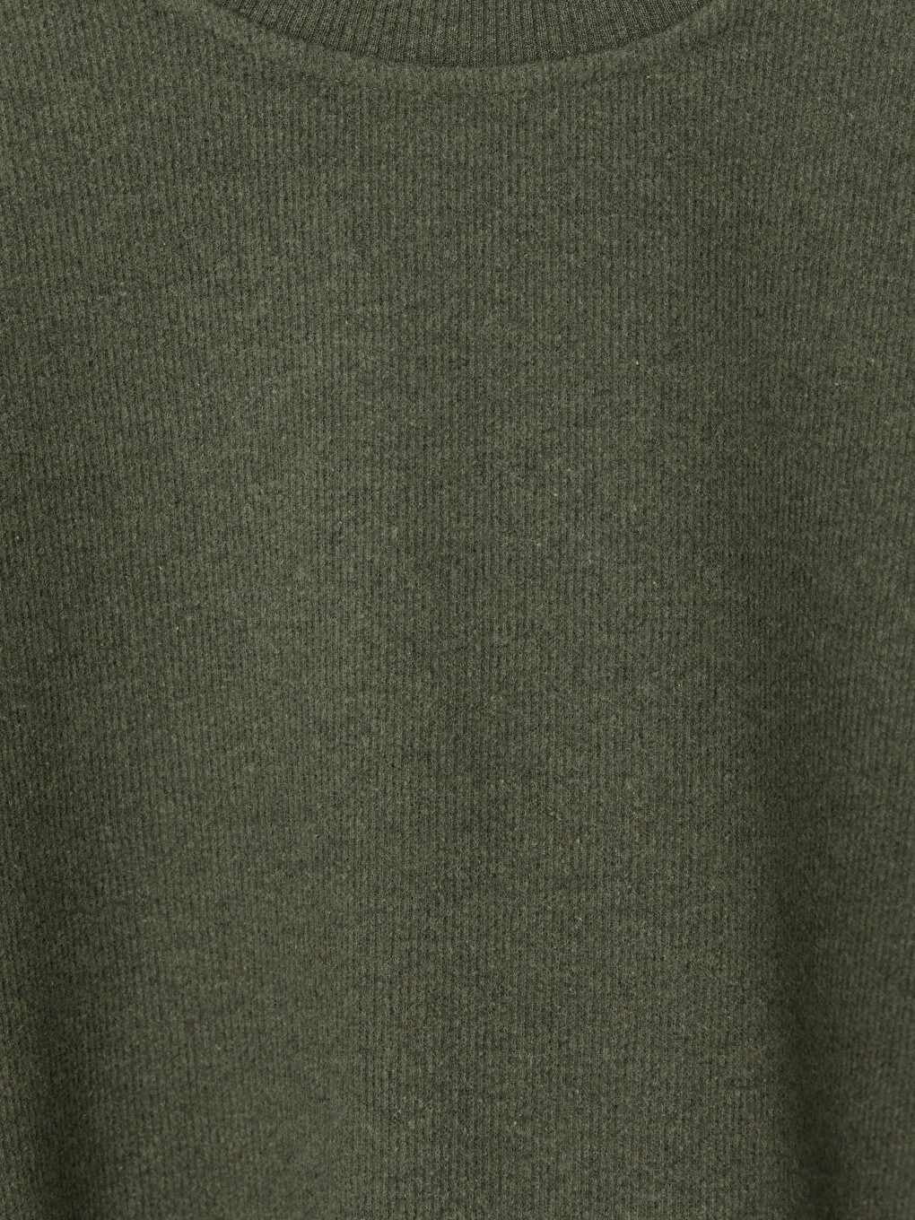 Haki Bisiklet Yaka Erkek Sweatshirt-2