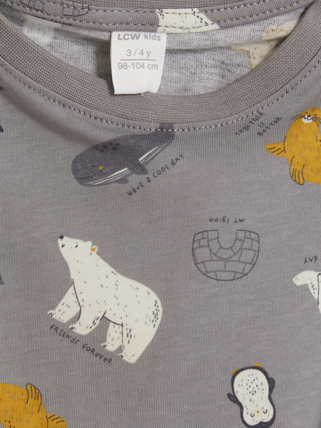 Boy Grey Pyjama Set-5