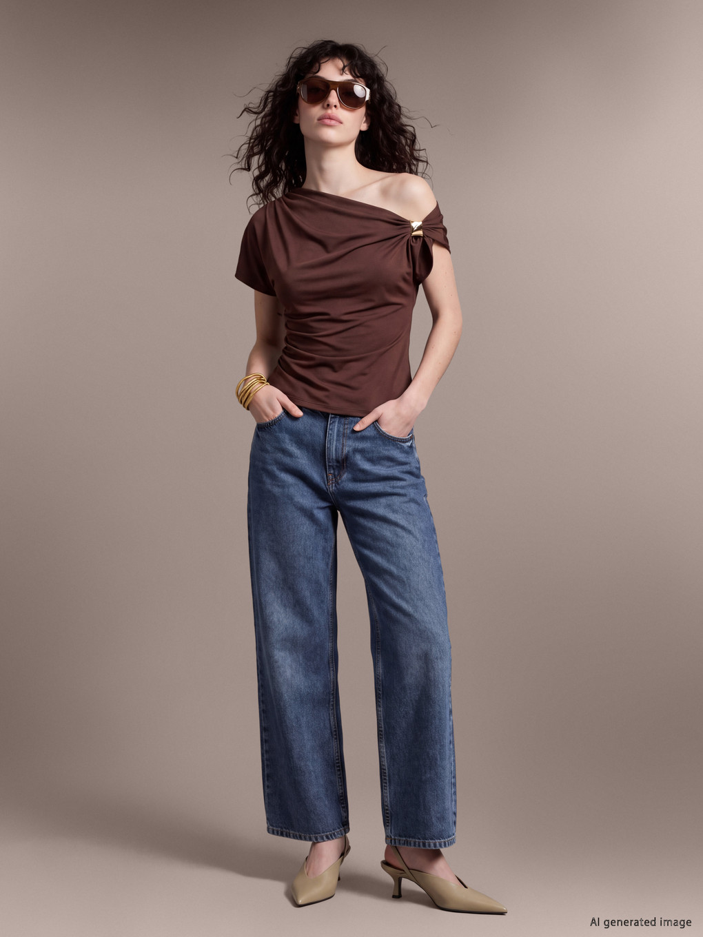 Lacivert Wideleg Jean