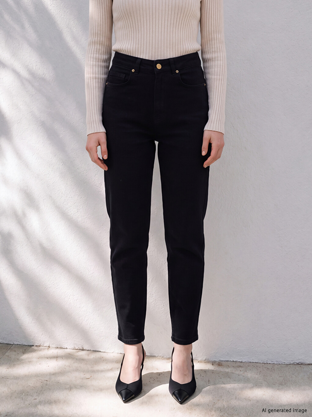 Siyah Slim Fit Jean-1