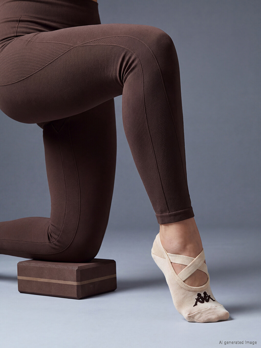 Kahverengi Kadın Pilates Ve Yoga Çorabı 2'li