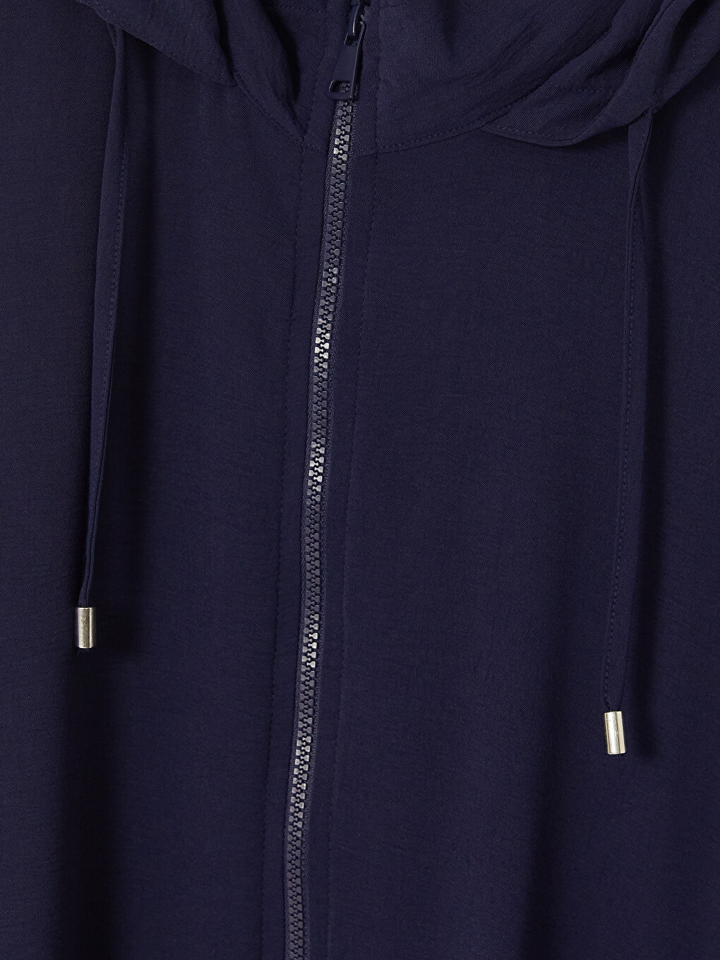 Lacivert Büyük Beden Kapüşonlu Kadın Sweatshirt Tunik-1