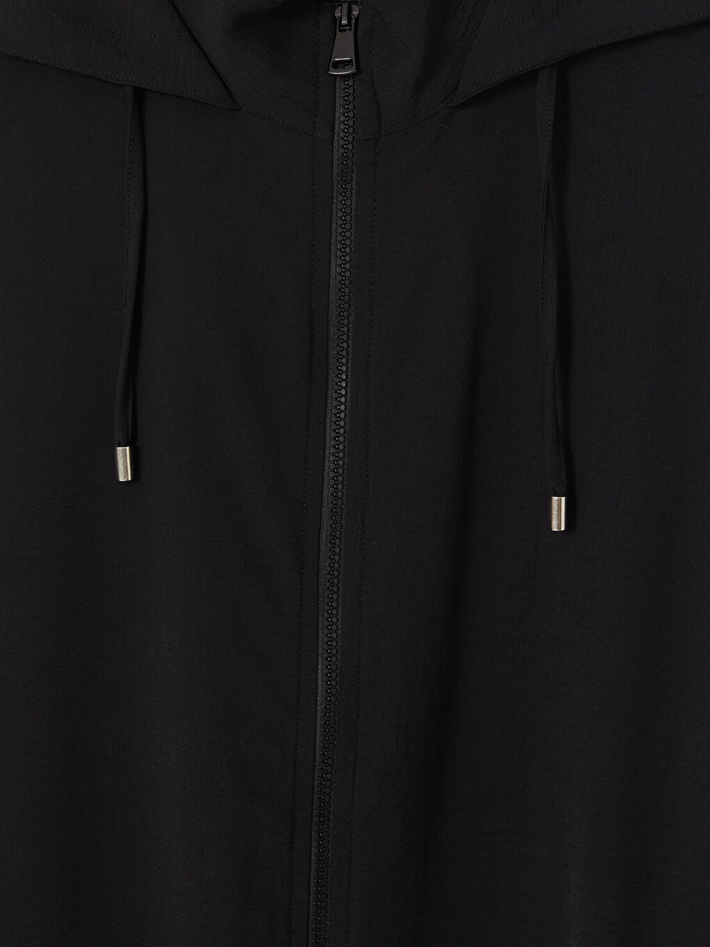 Siyah Büyük Beden Kapüşonlu Kadın Sweatshirt Tunik-1