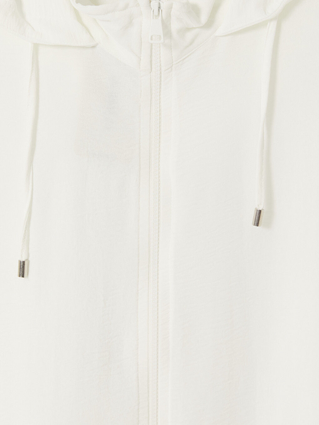 Ekru Büyük Beden Kapüşonlu Kadın Sweatshirt Tunik-1