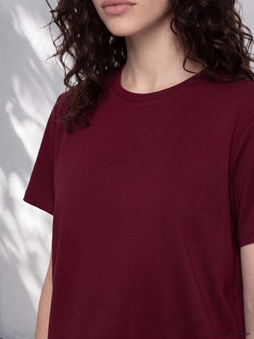Woman Bordeaux T-shirt-1
