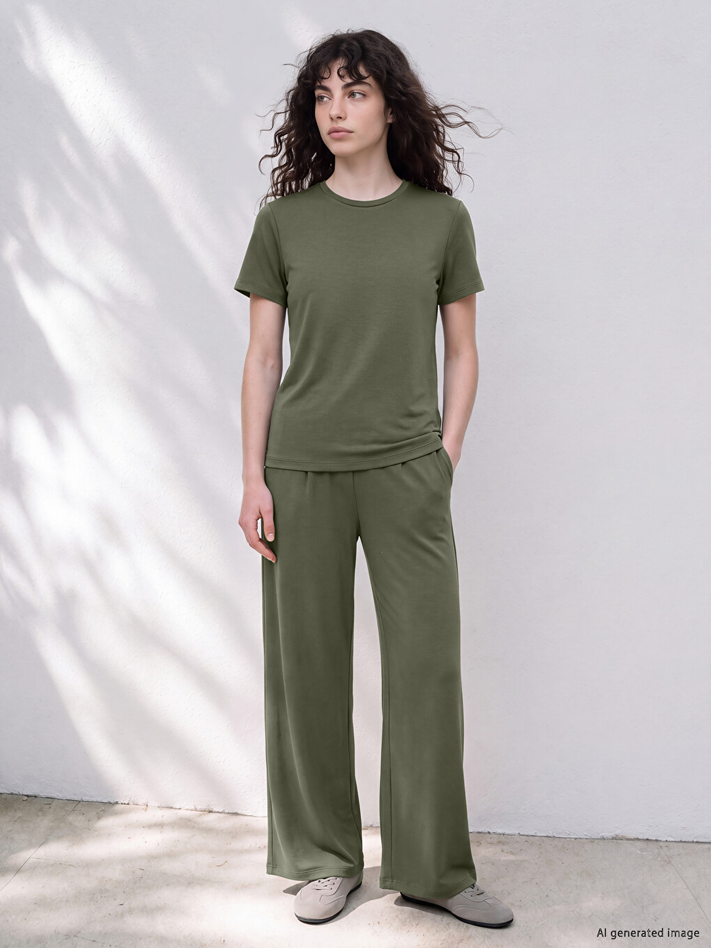 Woman Khaki Sweatpants