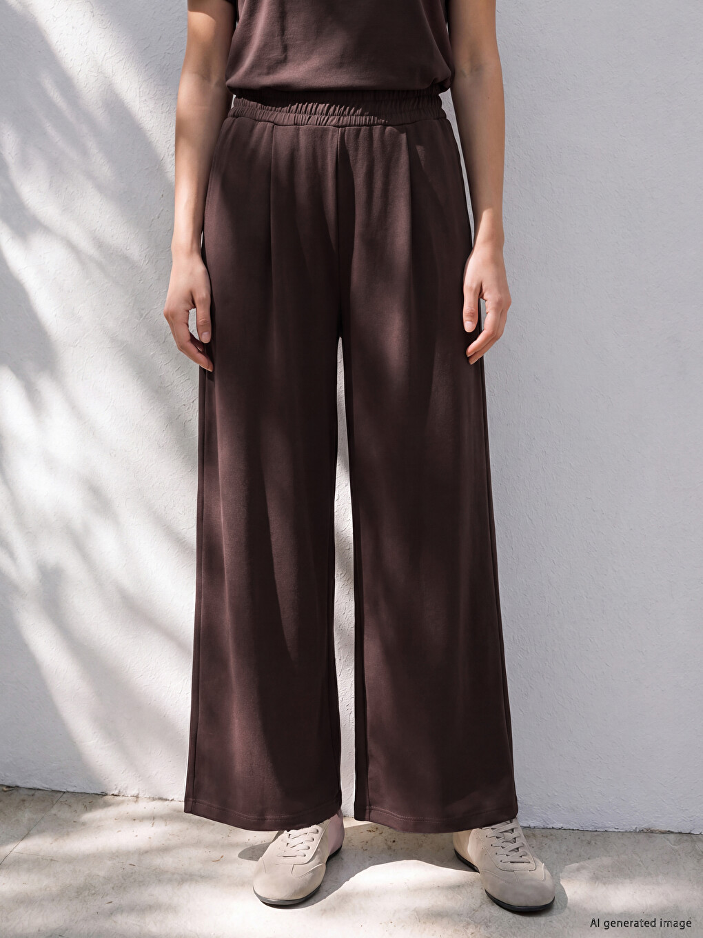 Woman Brown Sweatpants-1