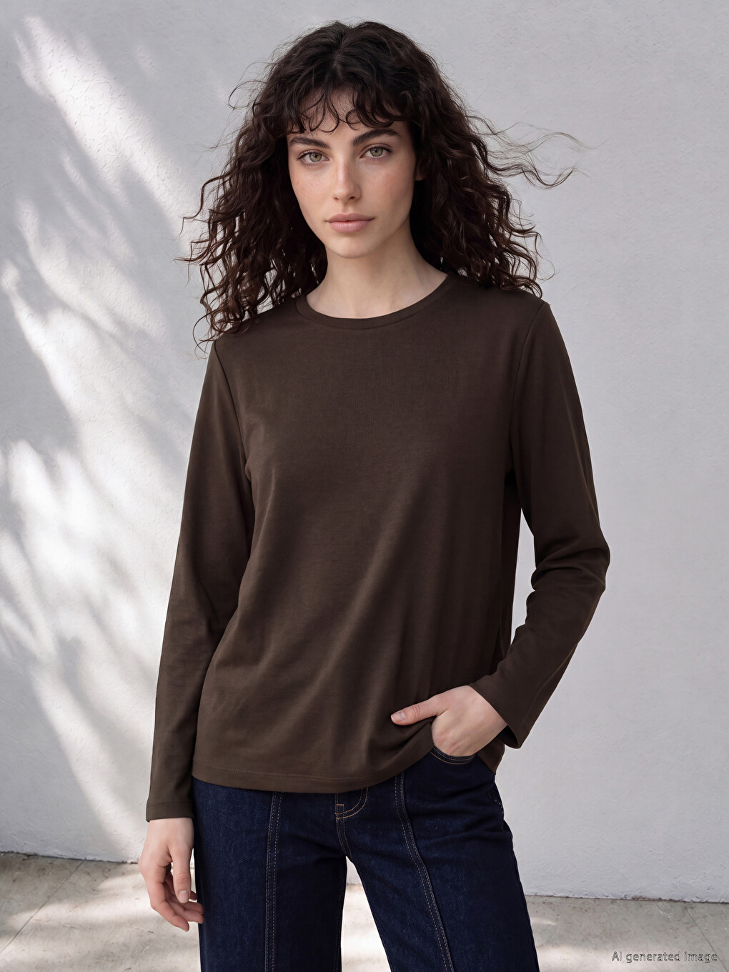 Woman Brown T-shirt