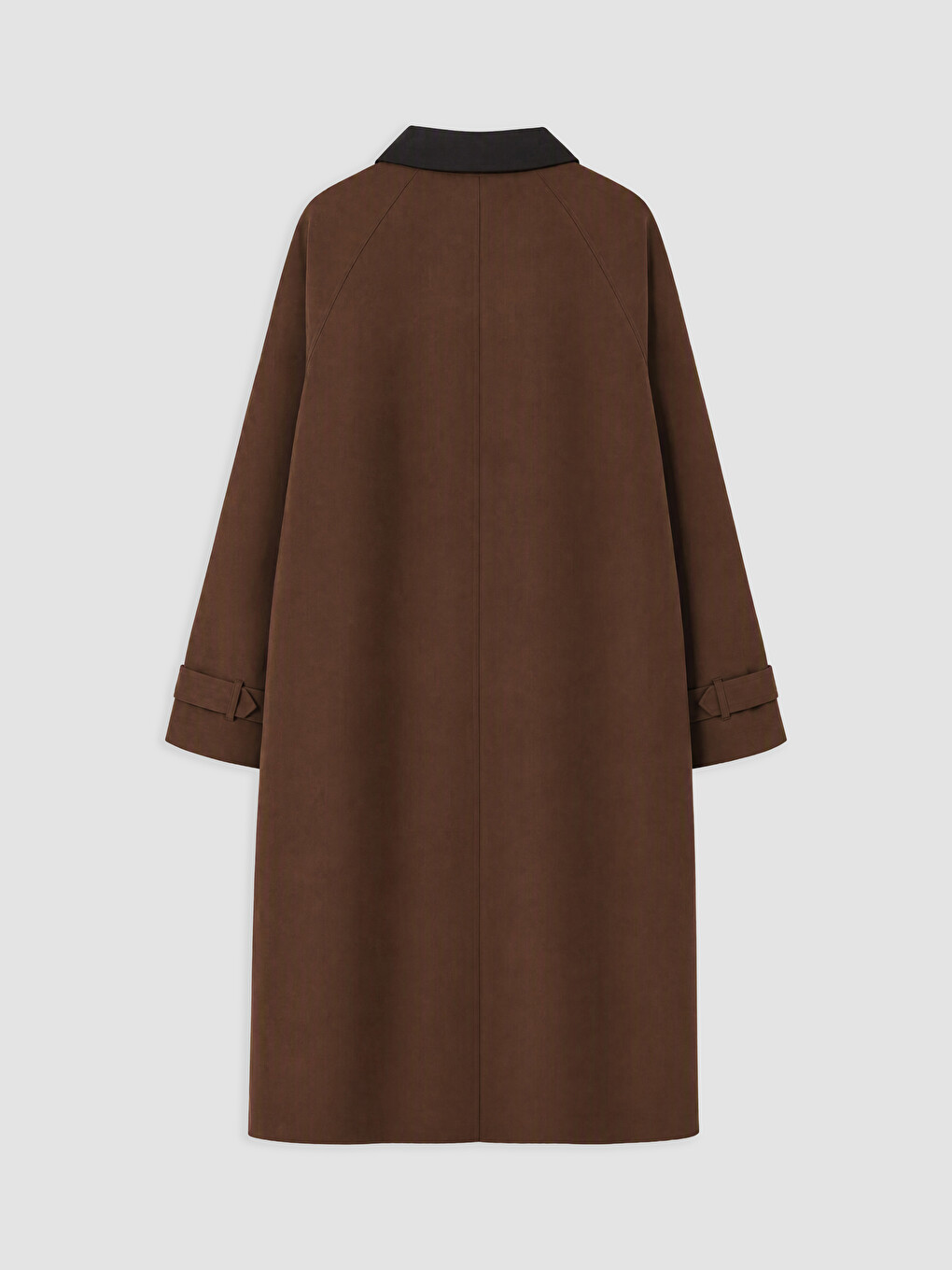 Contrast Collar Women's Trench Coat-1