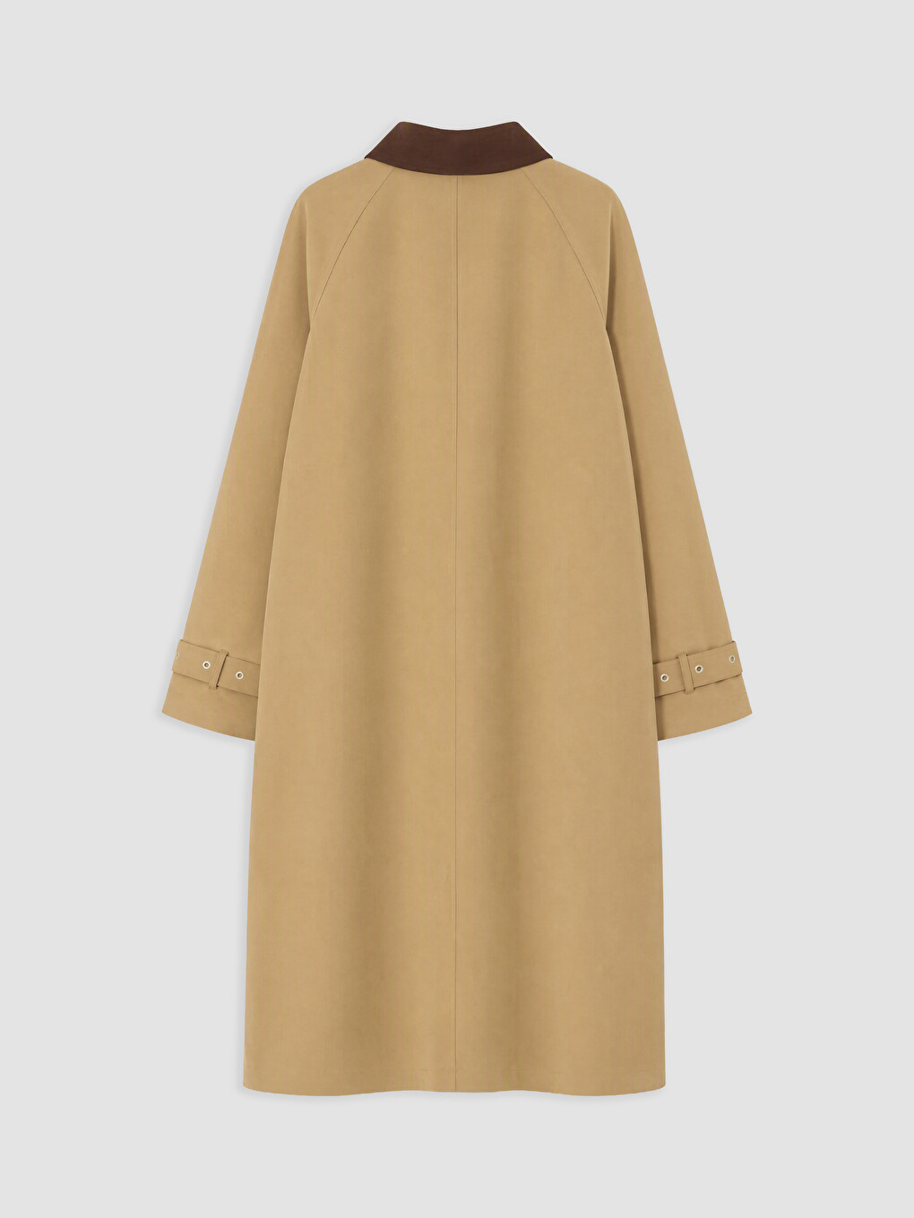 Plus Size Contrast Collar Women's Trench Coat-1