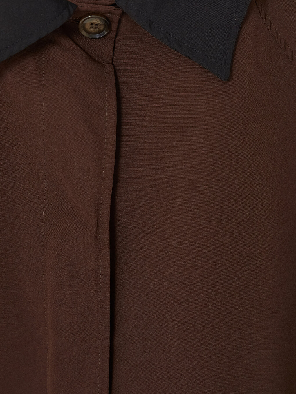 Plus Size Contrast Collar Women's Trench Coat-2