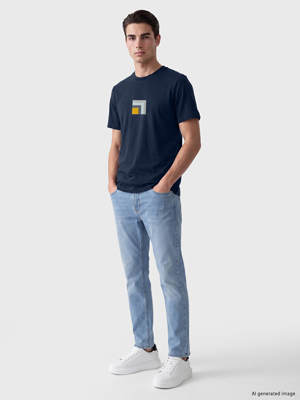 Crew Neck Printed Men's T-shirt-1