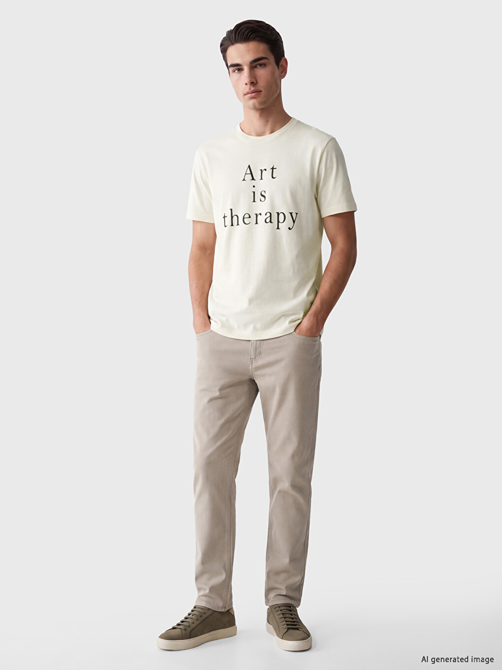 Crew Neck Printed Men's T-shirt-1