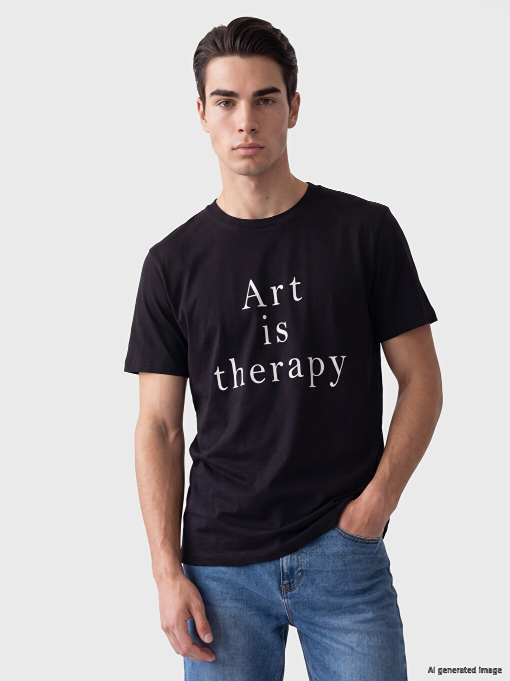 Crew Neck Printed Men's T-shirt