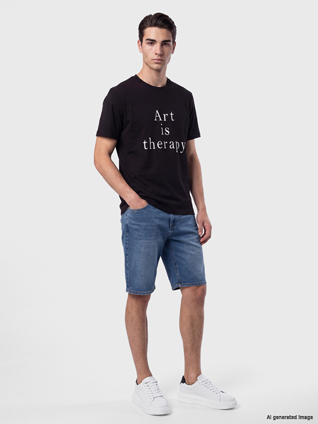 Crew Neck Printed Men's T-shirt-1