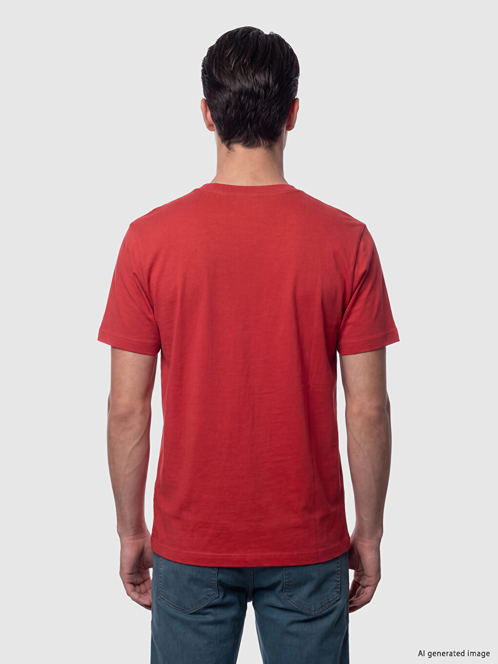 Bluzë Me Jakë Të Rrumbullakët E Stampuar Për Burra T-shirt-2