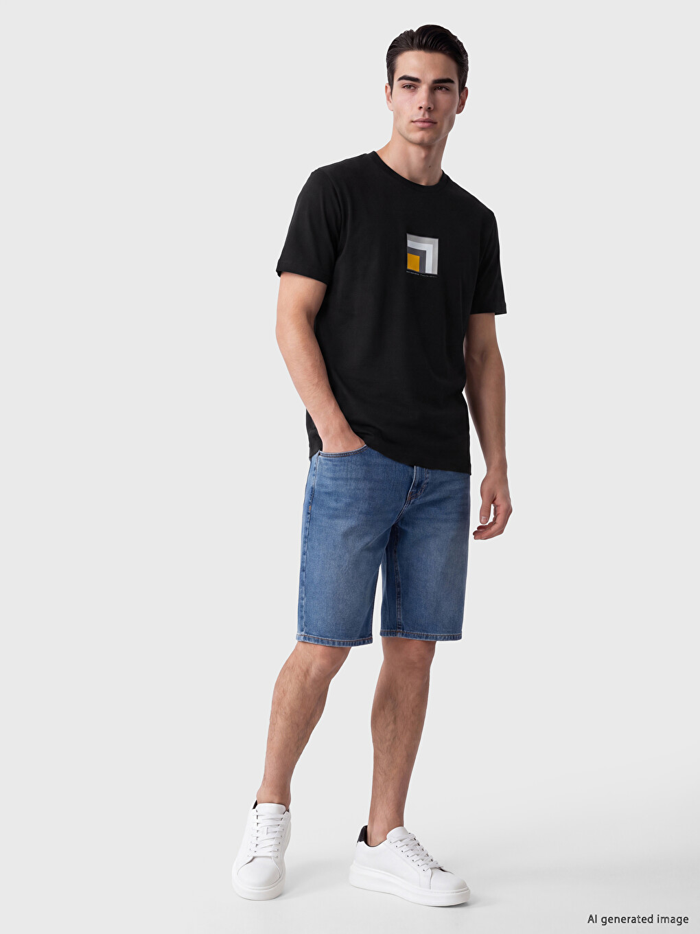 Crew Neck Printed Men's T-shirt-1