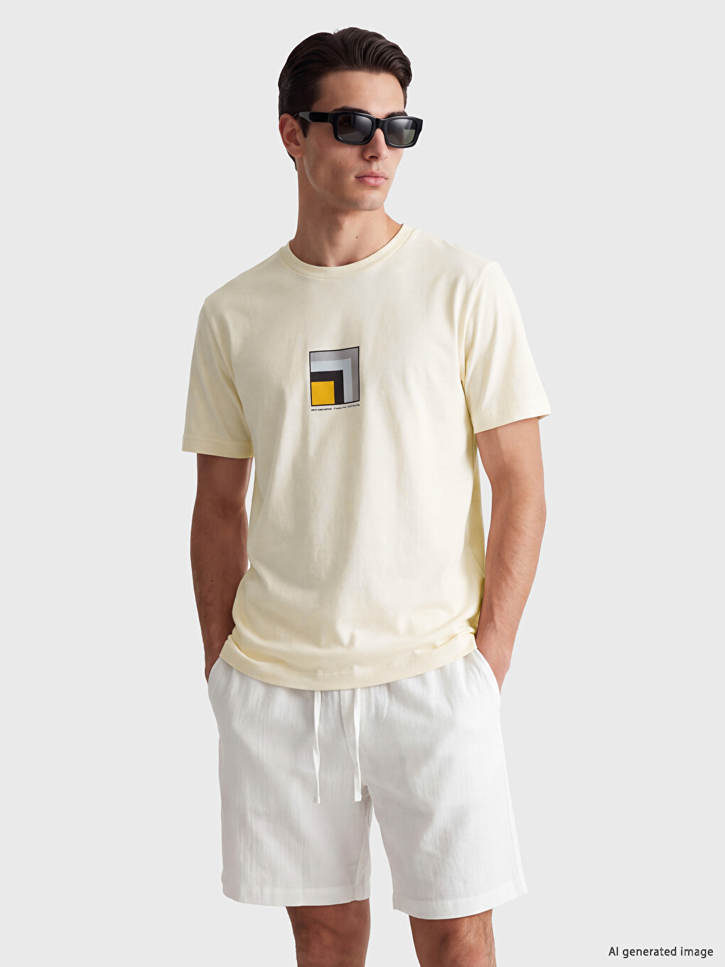 Crew Neck Printed Men's T-shirt