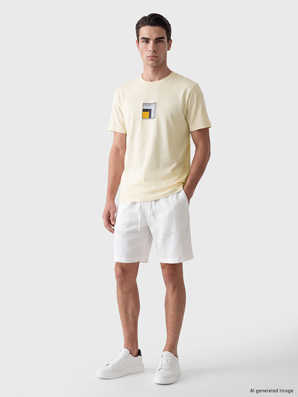 Crew Neck Printed Men's T-shirt-1
