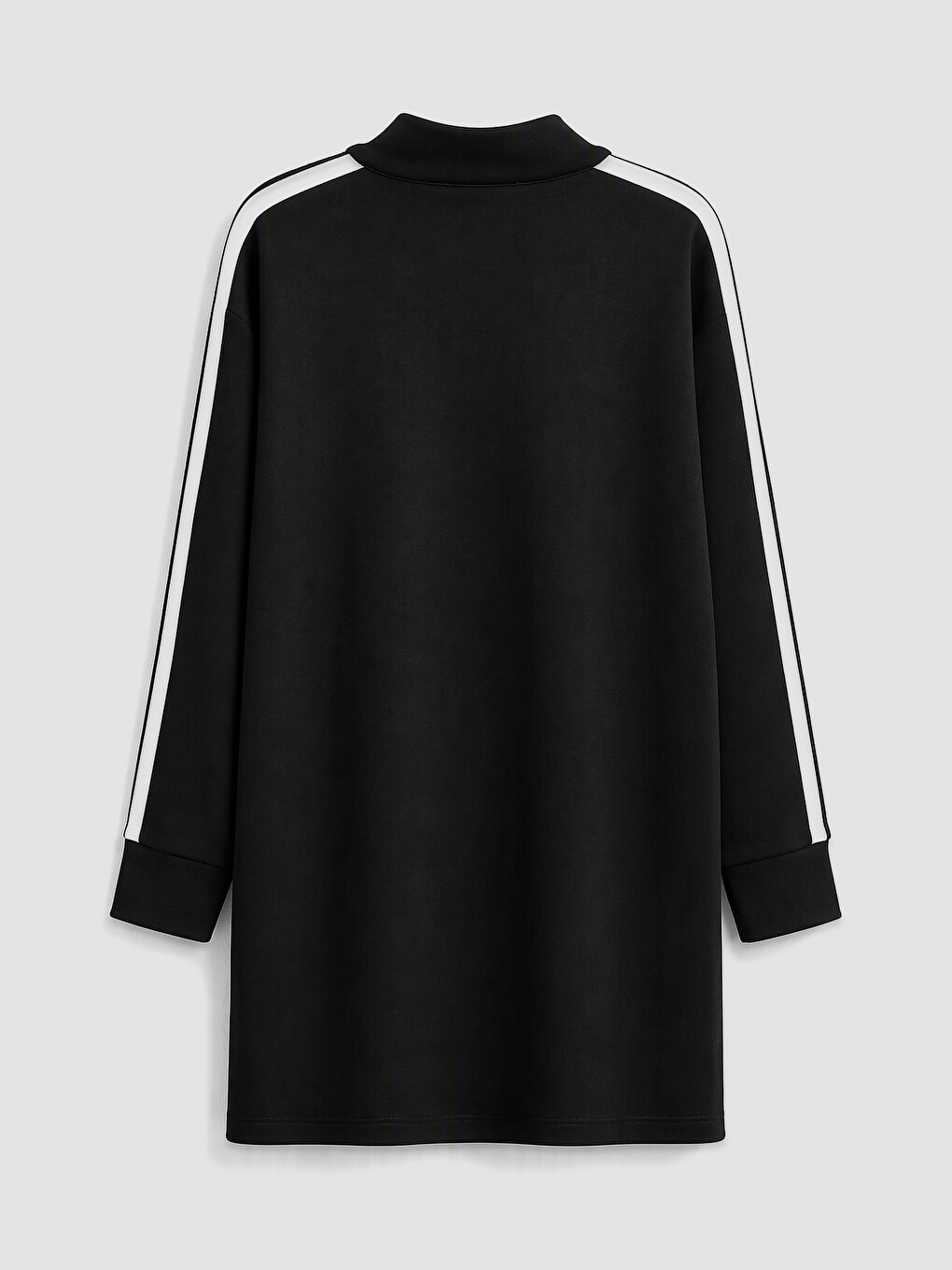 Siyah Soft Touch Kadın Sweatshirt Tunik-1