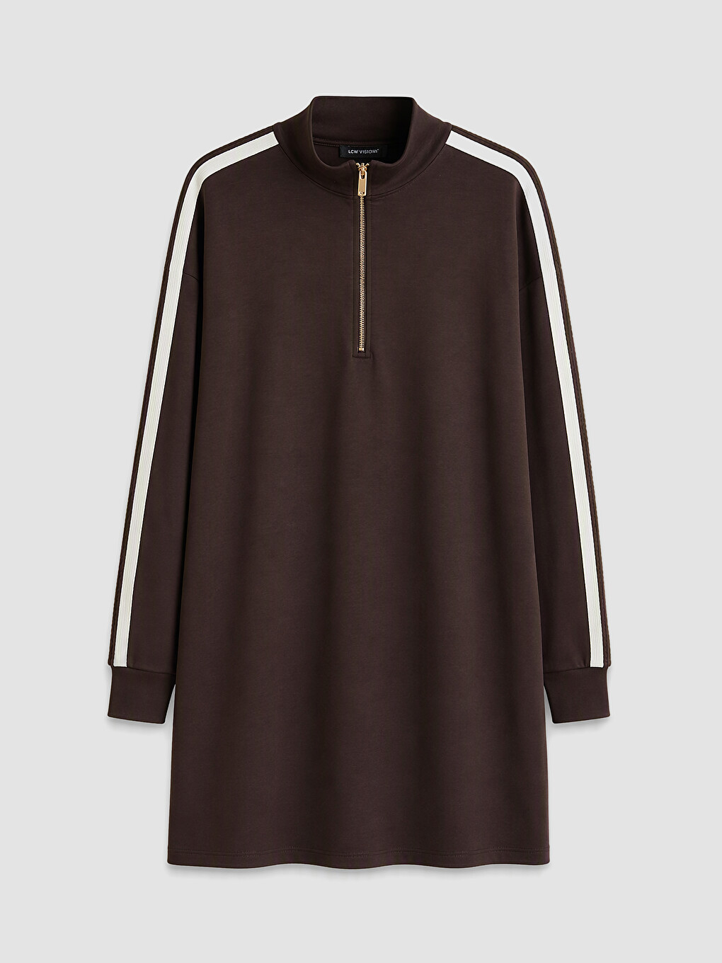 Kahverengi Soft Touch Kadın Sweatshirt Tunik
