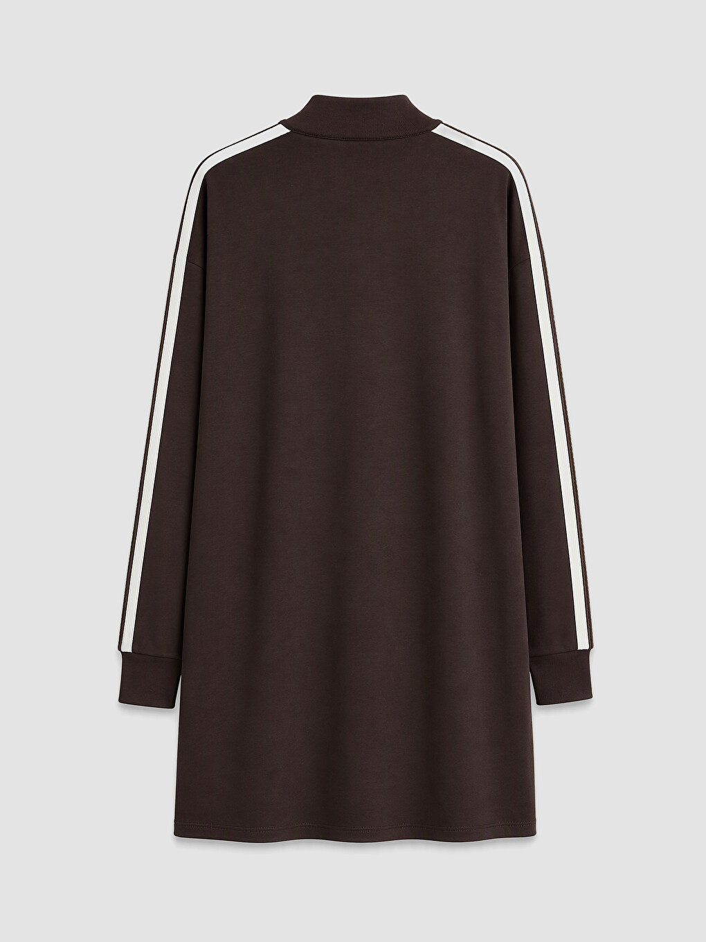 Kahverengi Soft Touch Kadın Sweatshirt Tunik-1