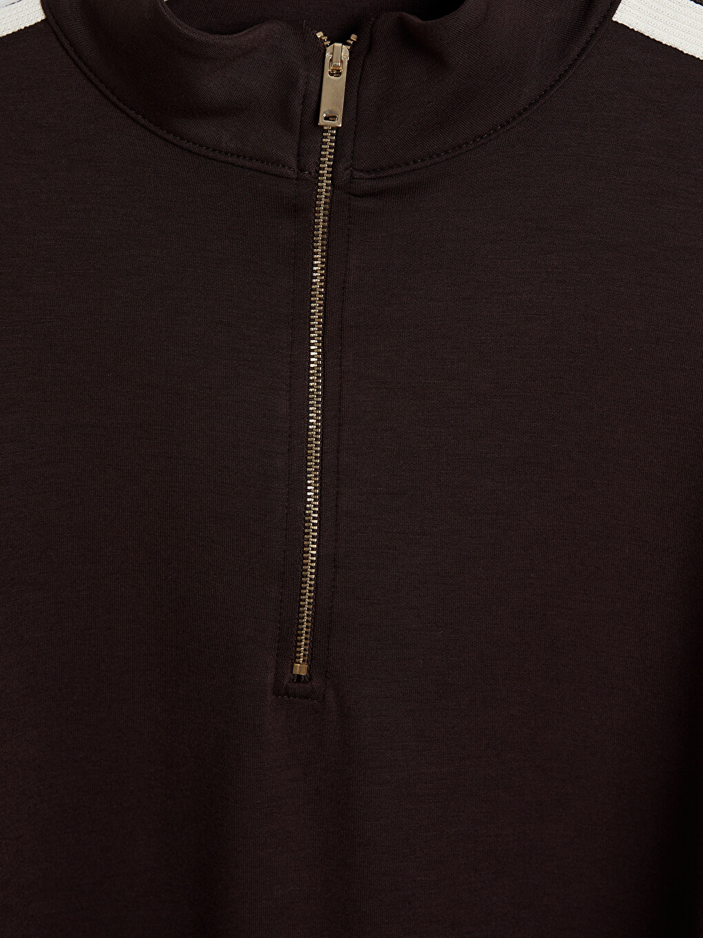 Kahverengi Soft Touch Kadın Sweatshirt Tunik-2