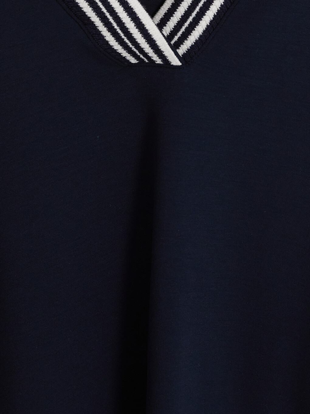 Lacivert Soft Touch Oversize Kadın Sweatshirt-1
