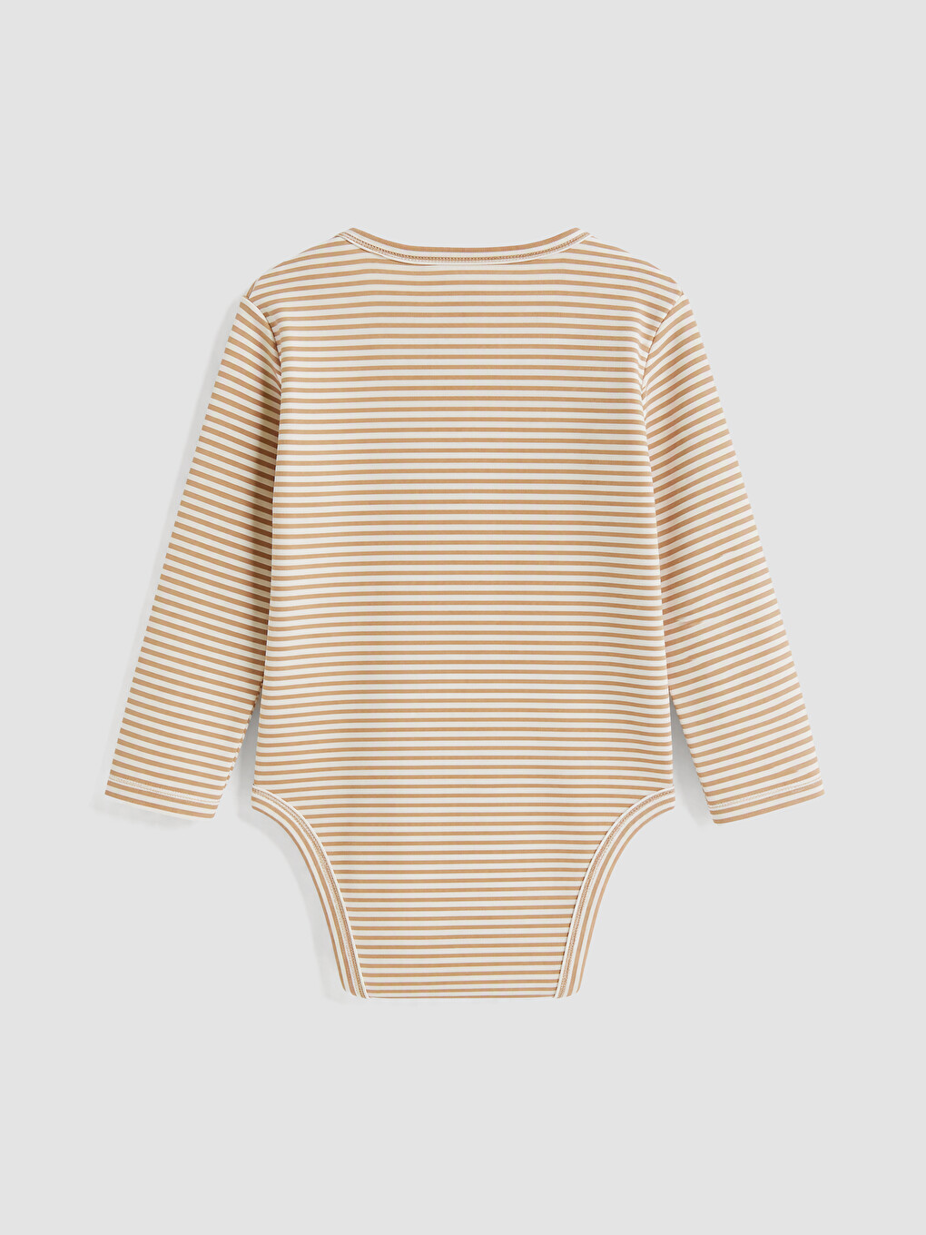 Beyaz 2'li Çizgili Erkek Bebek Çıtçıtlı Body-2