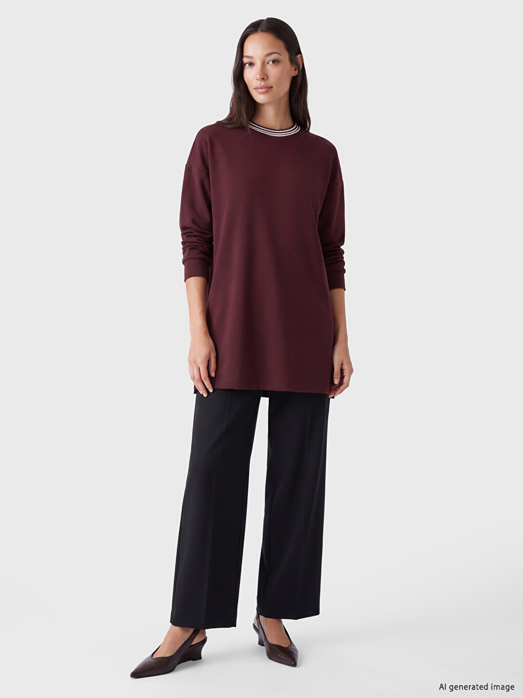 Soft Touch Kadın Sweatshirt Tunik-1