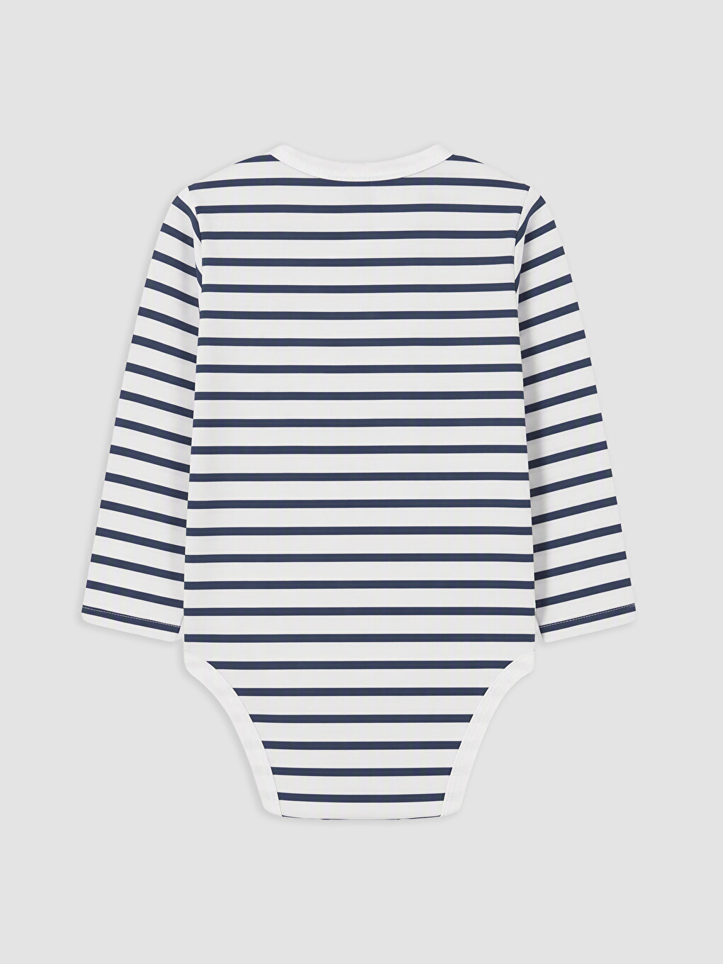 Lacivert Çizgili Erkek Bebek Çıtçıtlı Body-1