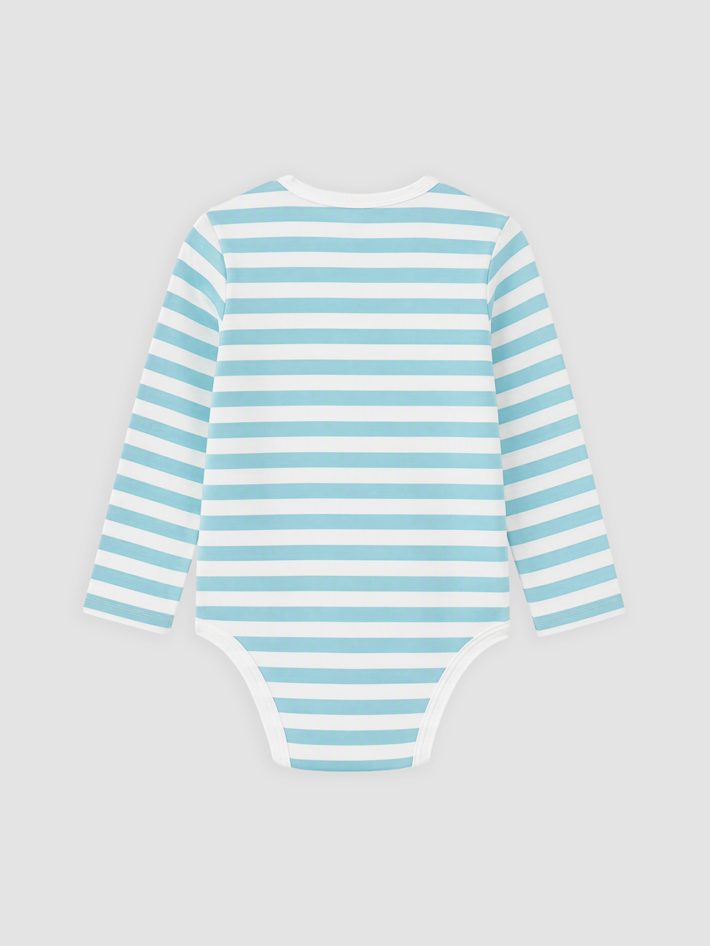 Turkuaz Çizgili Bebek Çıtçıtlı Body-1