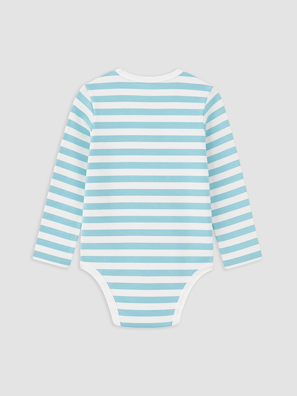 Turkuaz Bisiklet Yaka Çizgili Erkek Bebek Çıtçıtlı Body 2'li Paket-2